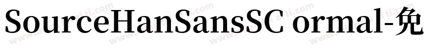 SourceHanSansSC ormal字体转换